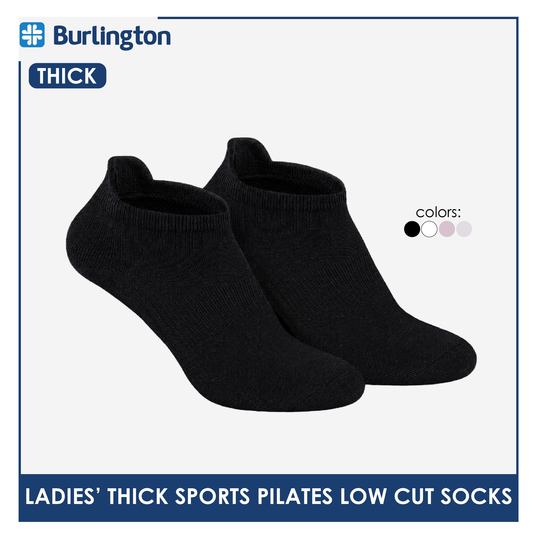 Burlington Ladies’ Pilates Thick Sports Low Cut Socks 1 pair BLGS611