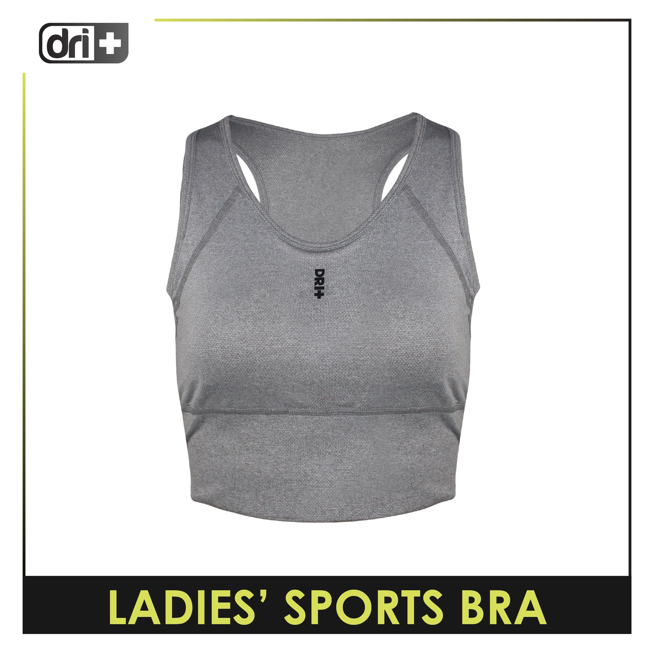 Dri plus Ladies’ Sports Bra 1 piece DULBR521