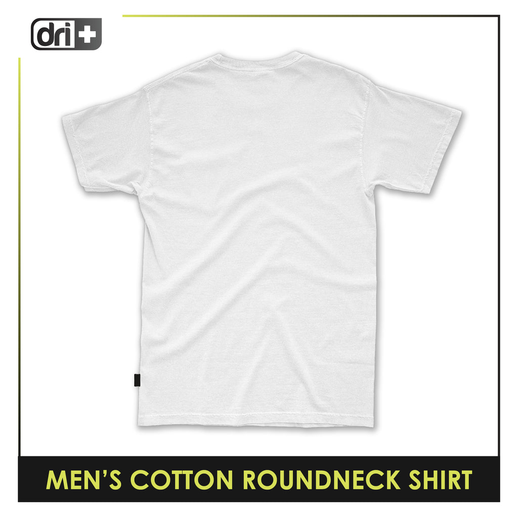 Dri Plus Men’s Anti-Odor Sweat Wicking Cotton Plain Roundneck Shirt 1 piece DUMSRC523