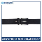 Burlington Men's Prong Buckle Genuine Leather Belt 1 piece JMLP511