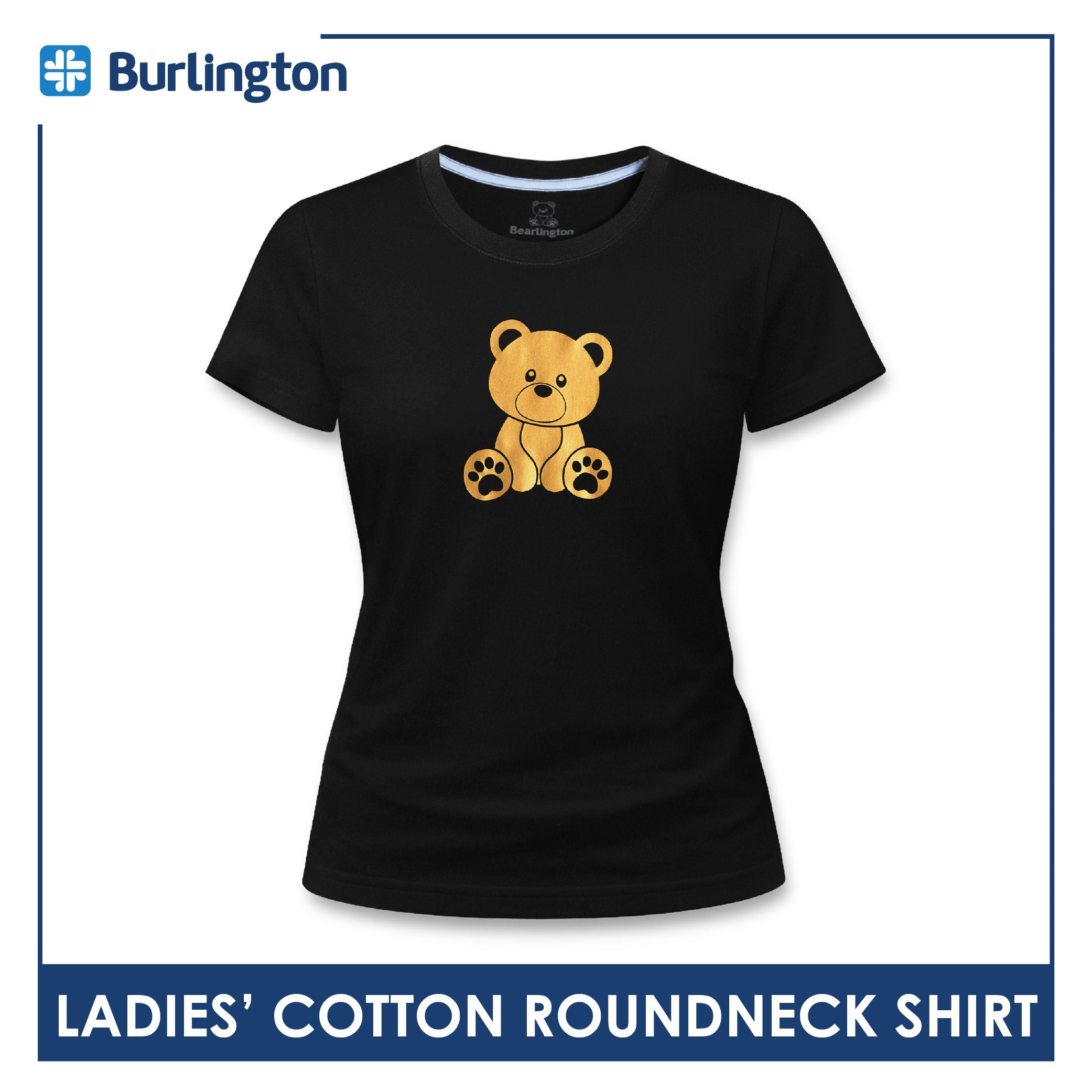 Burlington Ladies' Cotton Bearlington Collection Roundneck Shirt 1pc TBLDSR3