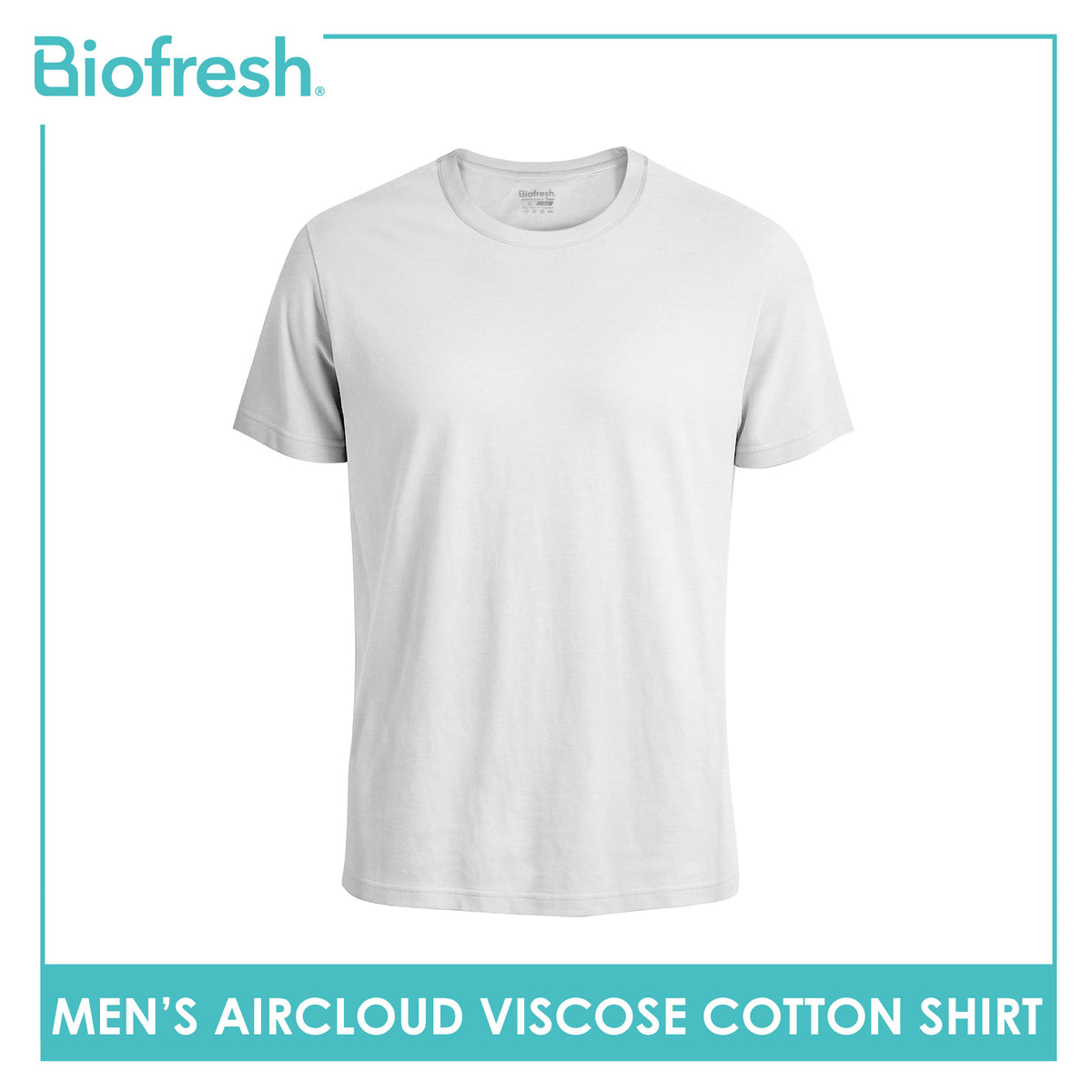 Biofresh Men's Antimicrobial Aircloud Viscose Cotton Roundneck Shirt 1 piece UMSPR531