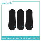 Biofresh Men's Antimicrobial Odor Free No Show Thick Sports Socks 3 pairs in a pack RMFSG01