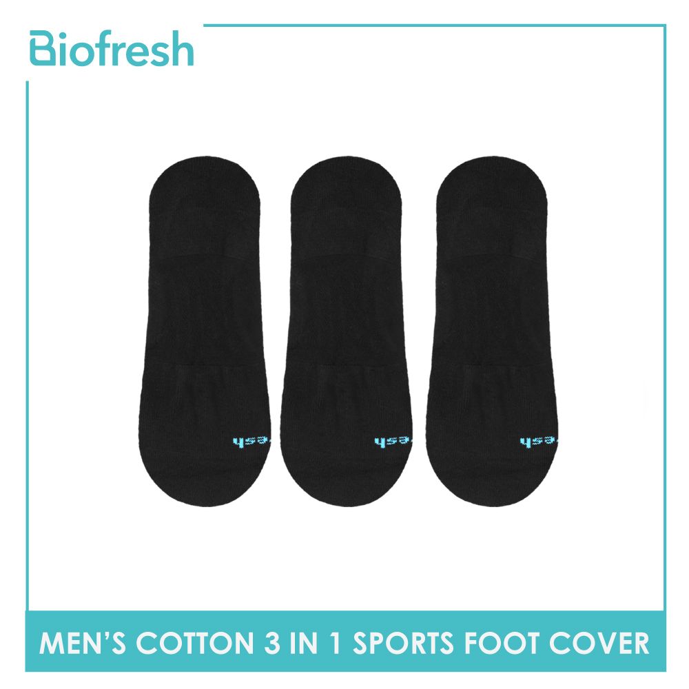 Biofresh Men's Antimicrobial Odor Free No Show Thick Sports Socks 3 pairs in a pack RMFSG01