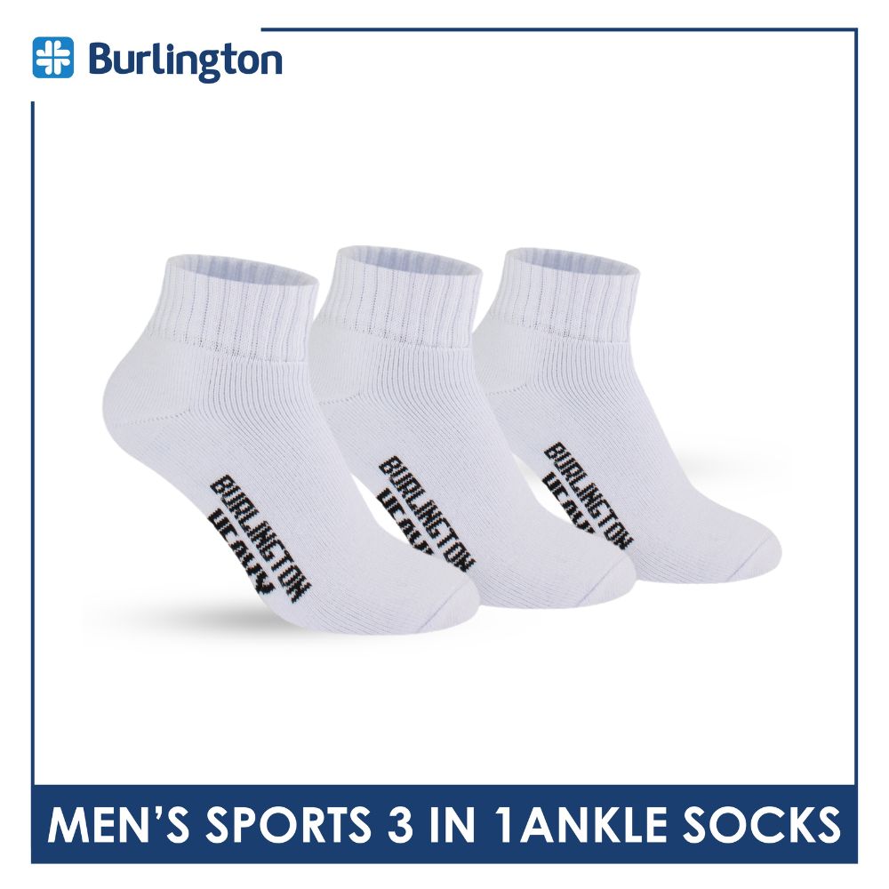 Burlington Men's Thick Sports Heavy Ankle socks 3 pairs in 1 pack 0222H