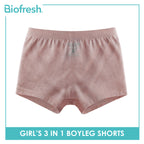 Biofresh Girls’ Antimicrobial Cotton Panty Boyleg Shorts 3 pieces in a pack UGPBG521