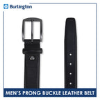 Burlington Men's Prong Buckle Genuine Leather Belt 1 piece JMLP511