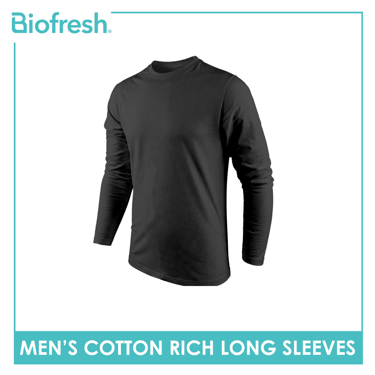 Biofresh Men's Antimicrobial Cotton Rich Long Sleeves 1 piece UMSRL621