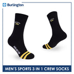 Burlington | Vintage Men’s Cotton Embroidered Thick Sports Crew Socks 1 pair BMSEG612