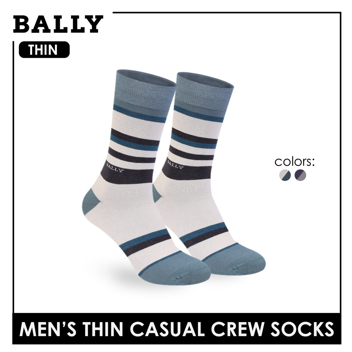 Bally Men's Cotton Crew Thin Casual Premium Socks 1 pair YMC614