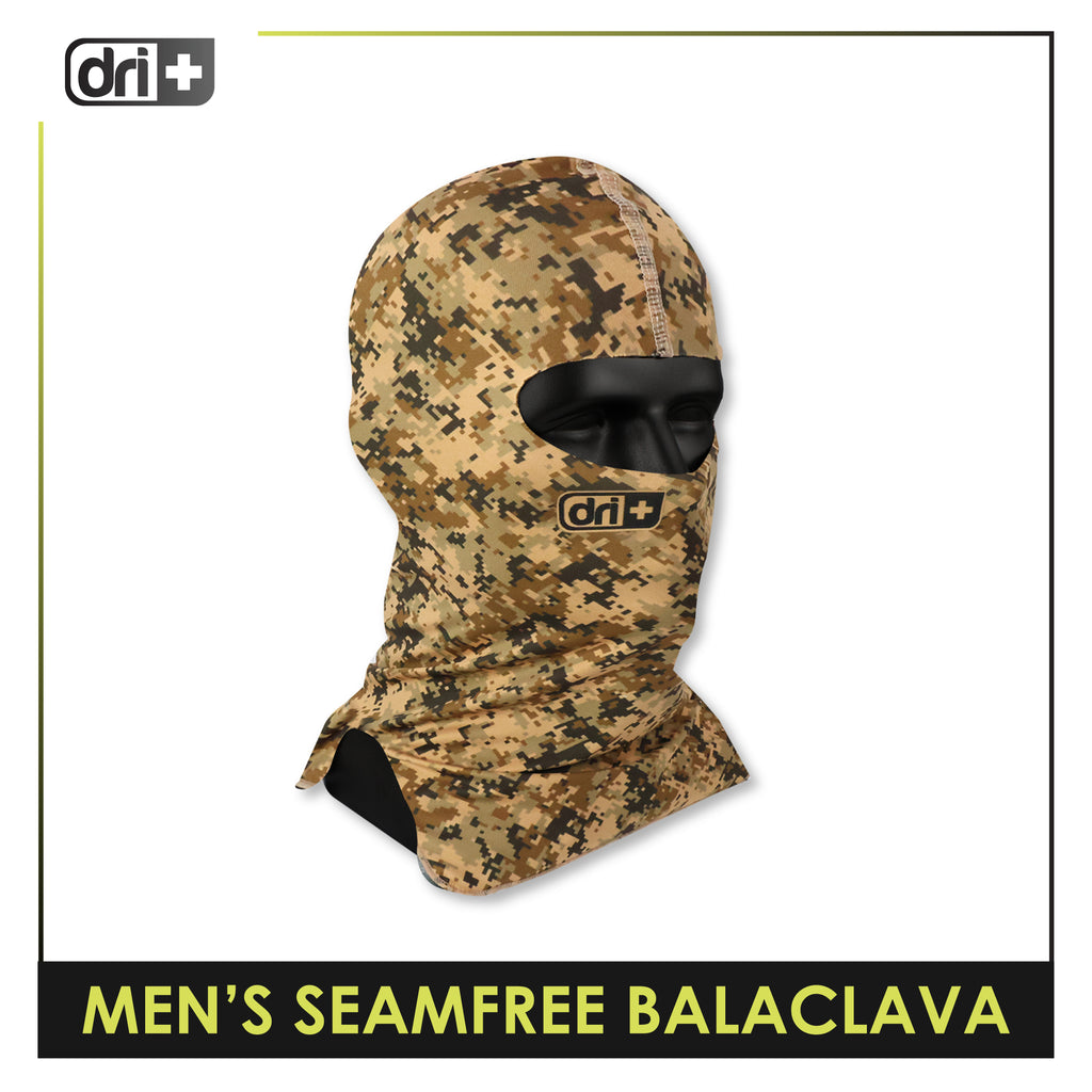 Dri Plus Men’s Camo Seamfree Washable Moisture Wicking Balaclava 1 piece DUMBS612