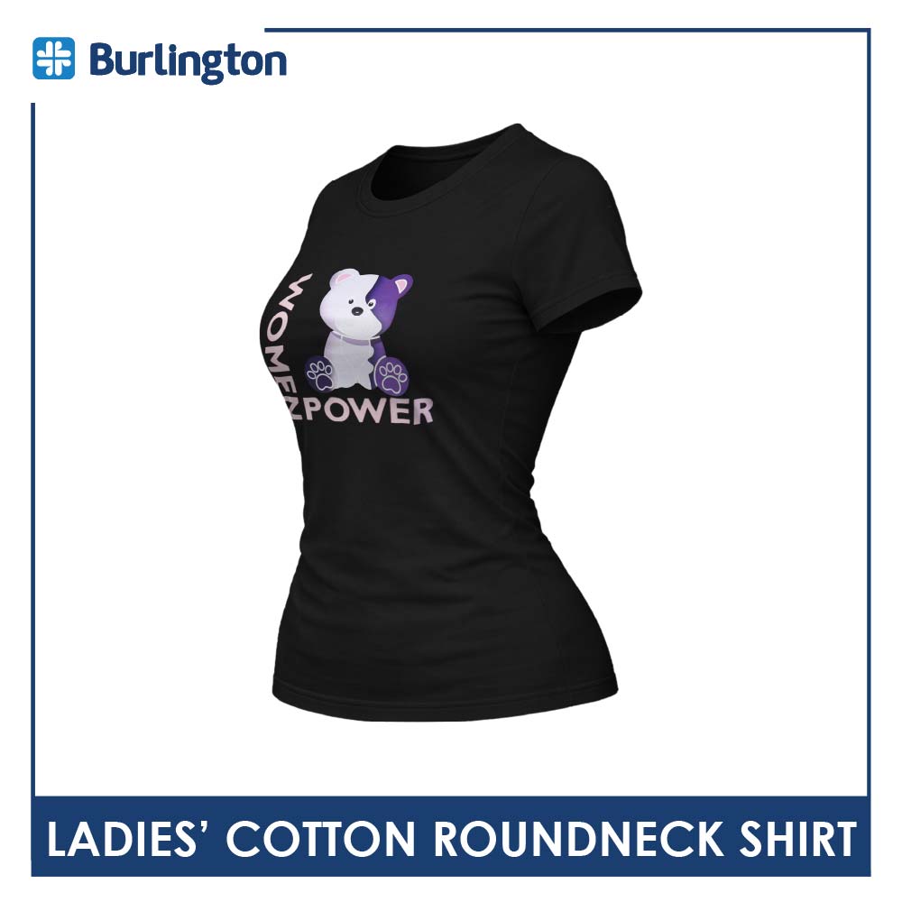 Burlington Ladies' Cotton Bearlington Women’s Month Roundneck Shirt 1pc TBLDSRWM4