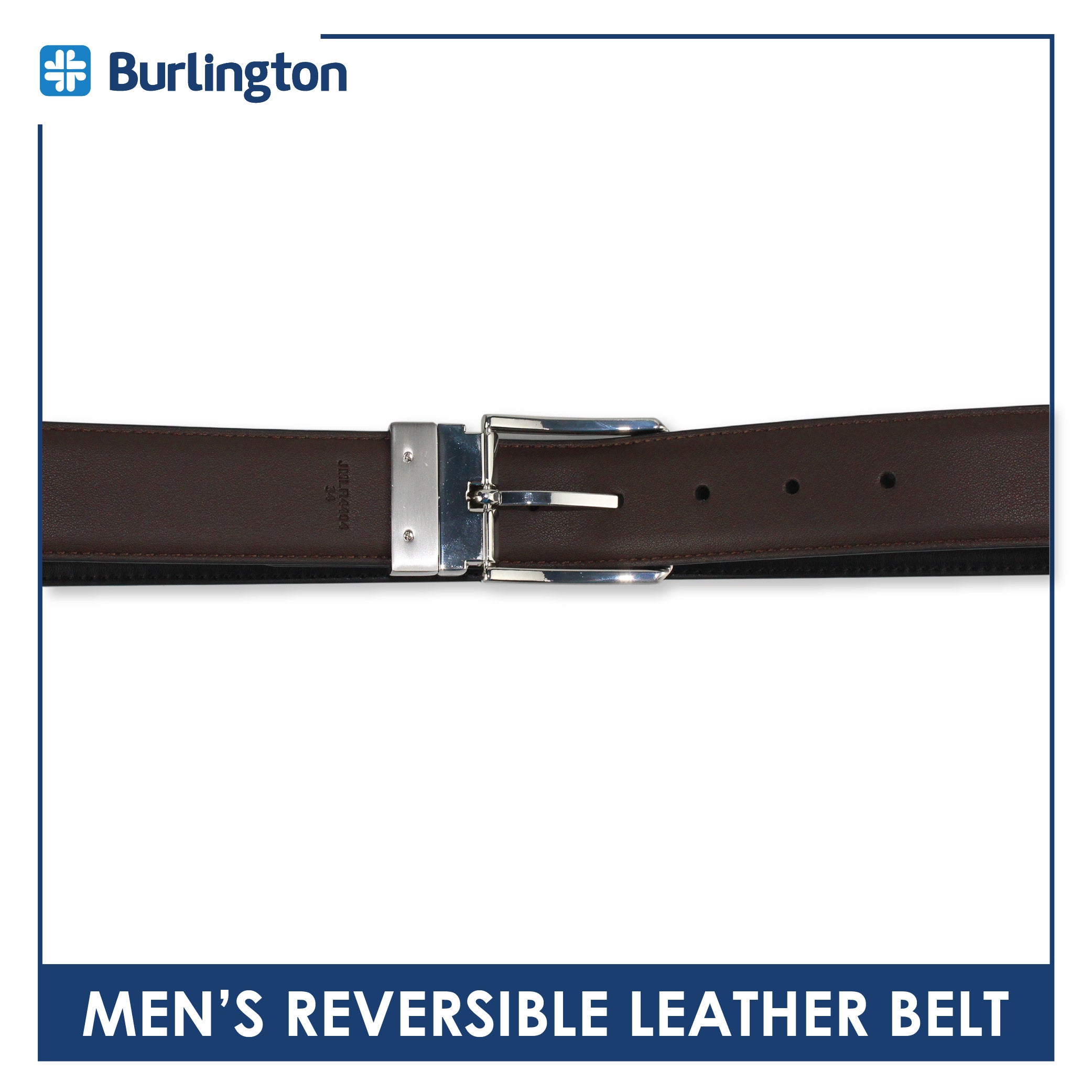 Burlington Men's Reversible Genuine Leather Belt 1 piece JMLR514