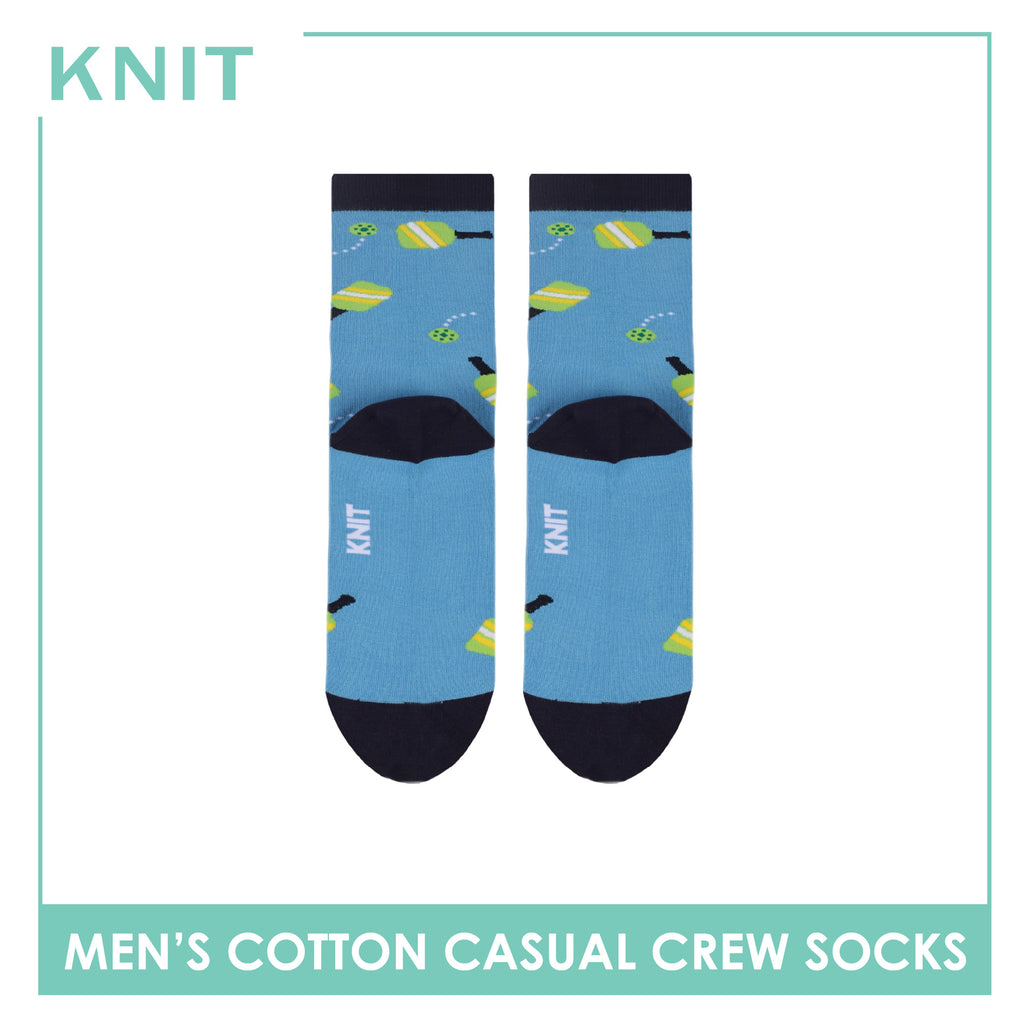 Knit Men's Pickleball (Royal Blue) Cotton Thin Casual Crew Socks 1 pair KMC531