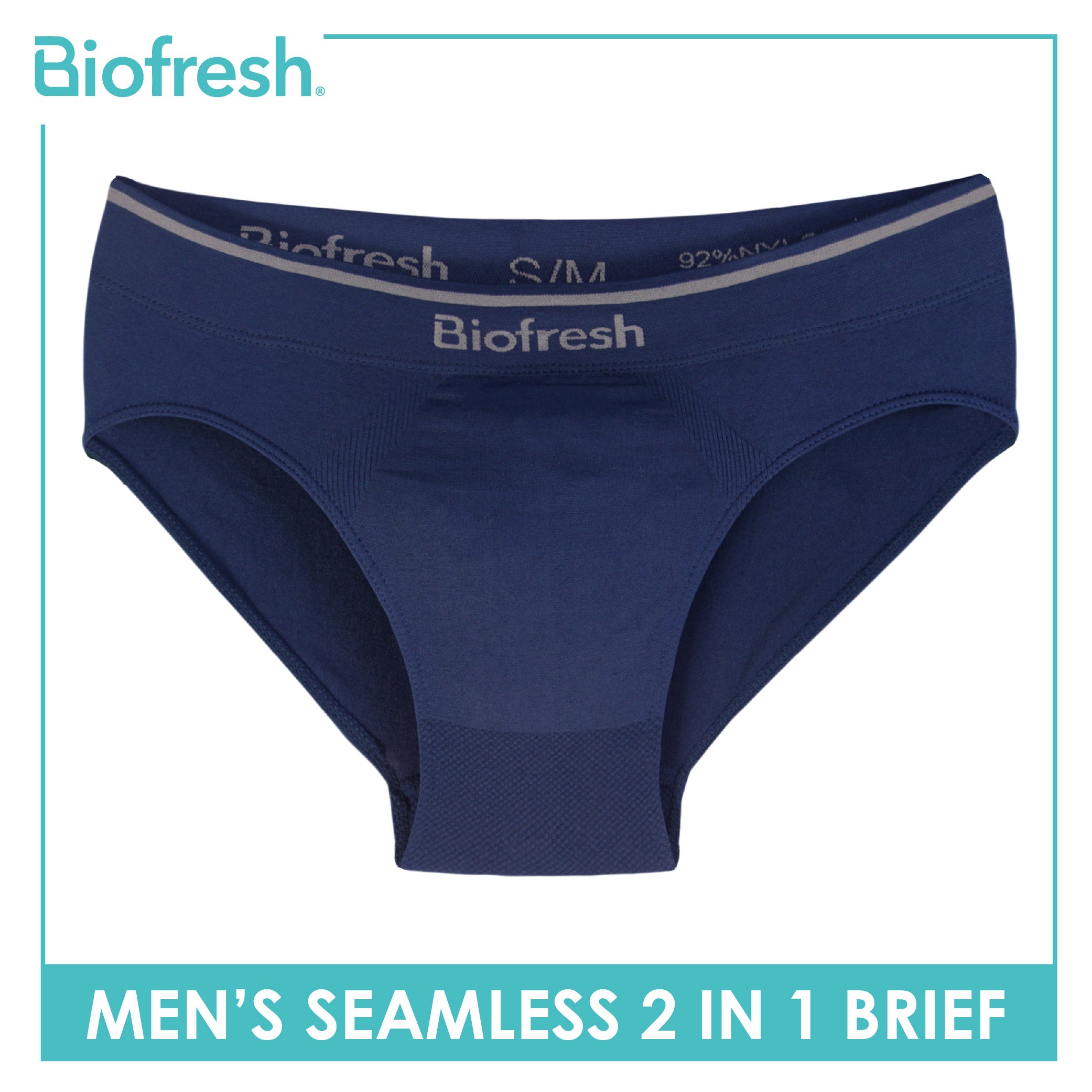 Biofresh Men's OVERRUNS Seamless Classic Brief 2 pieces in a pack UMBCSGCO1