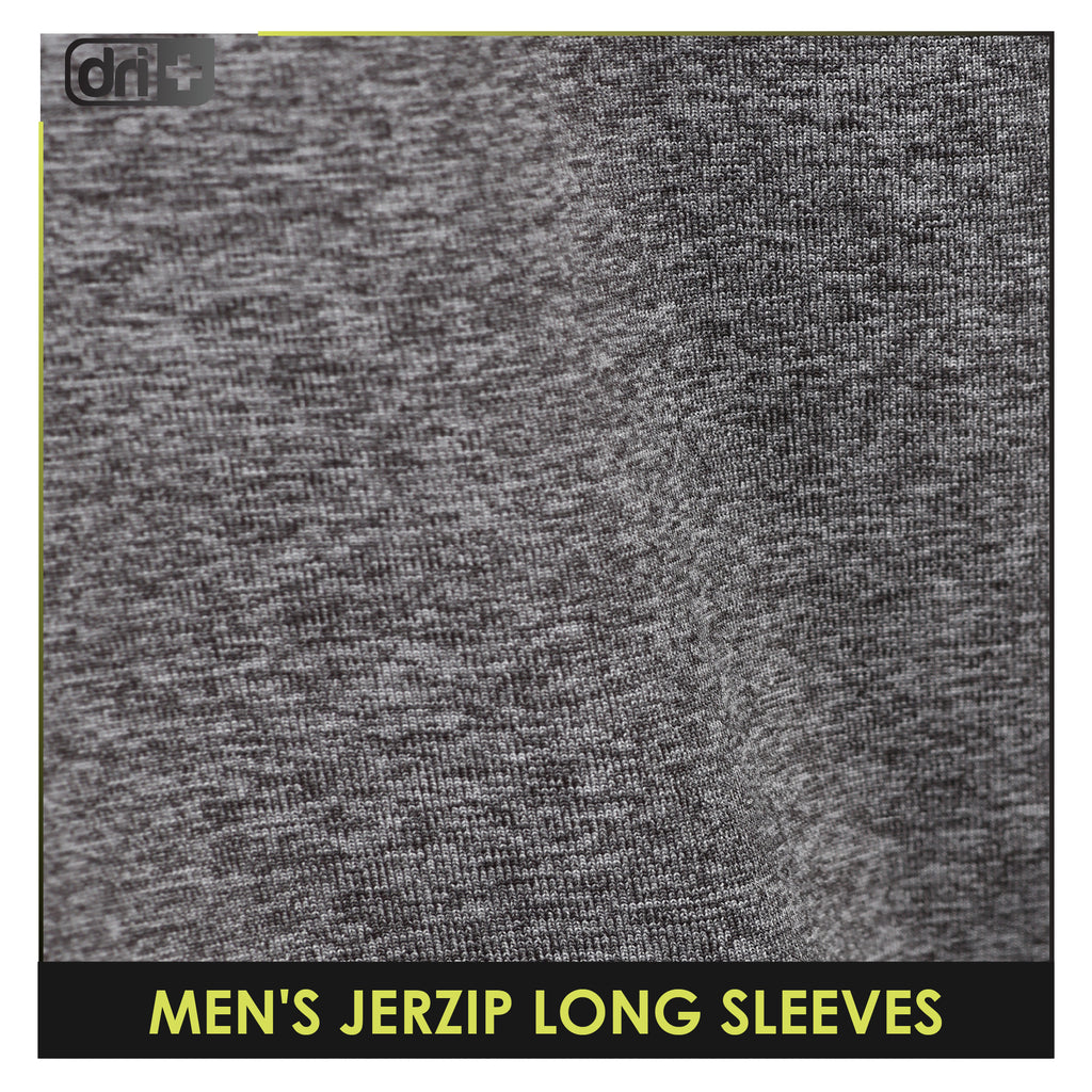 Dri Plus Men's Quick Dri Jerzip Long Sleeve 1 piece DUMSRLZ612