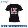Burlington Ladies' Cotton Bearlington Women’s Month Roundneck Shirt 1pc TBLDSRWM3
