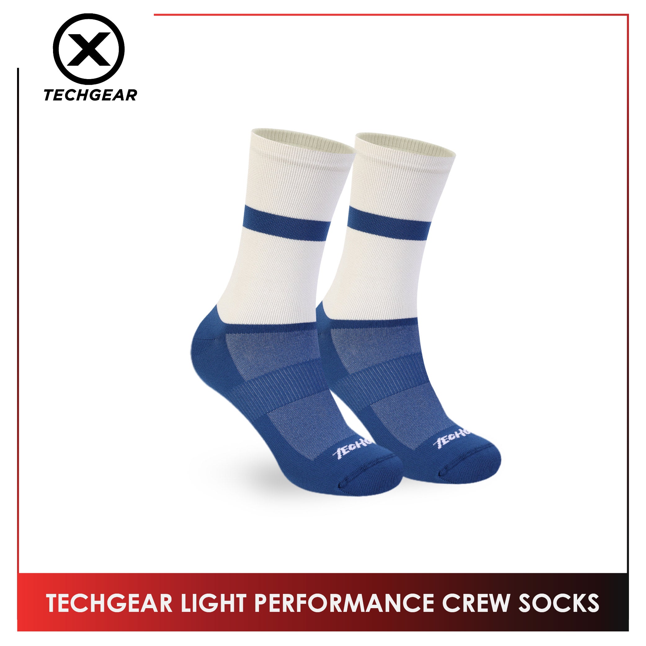 Burlington Men’s Techgear Light Performance Crew Socks 1 pair TGML611