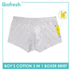 Biofresh | Pokemon Boys’ Antimicrobial Cotton Boxer Brief 3 pieces in a pack PKBBBG531