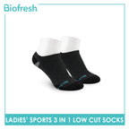 Biofresh Ladies' Antimicrobial Cotton Low Cut Thick Sport Socks 3 pairs in a pack RLSKG30
