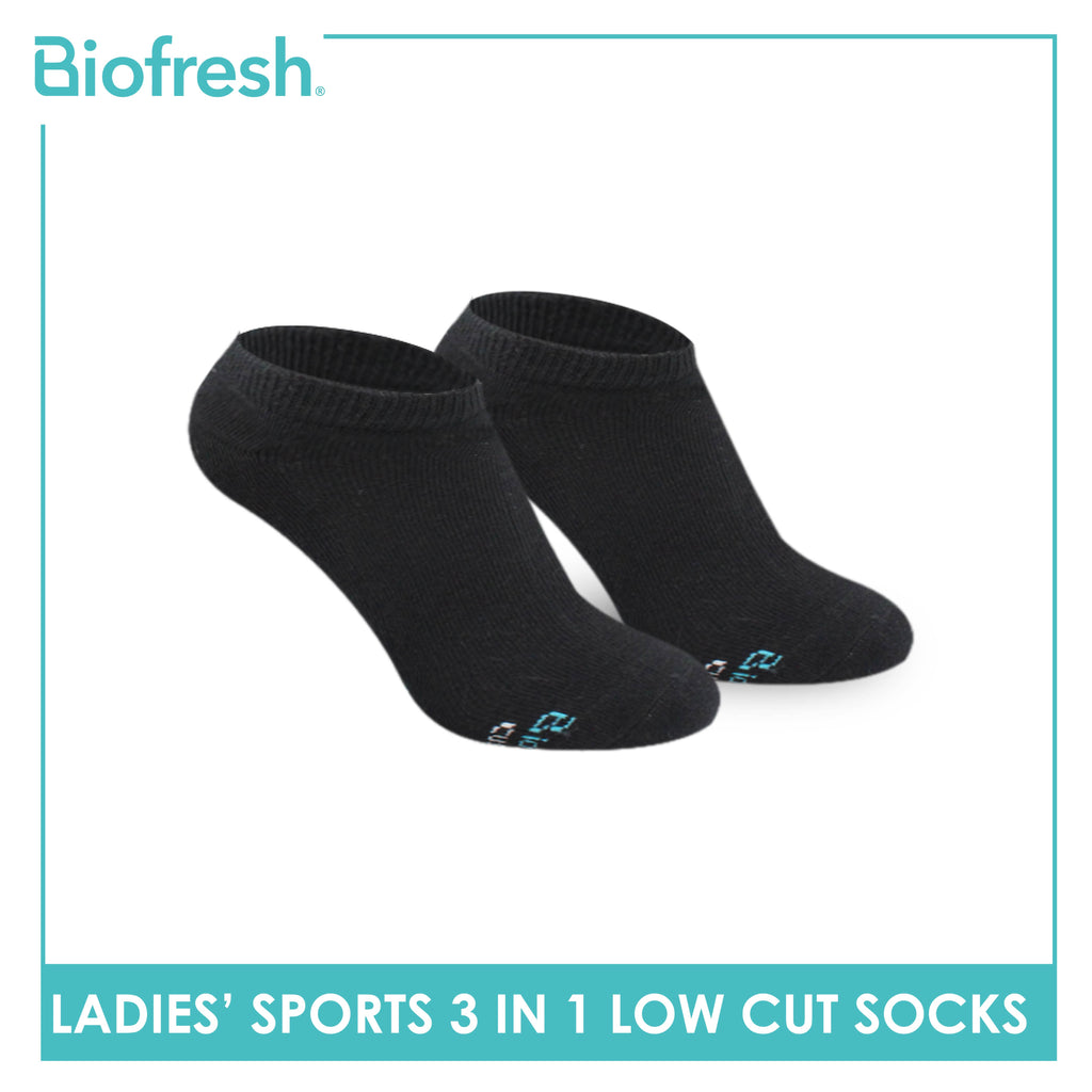 Biofresh Ladies' Antimicrobial Cotton Low Cut Thick Sport Socks 3 pairs in a pack RLSKG26