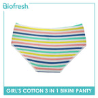 Biofresh Girls’ Antimicrobial Cotton Bikini Panty 3 pieces in a pack UGPKG522
