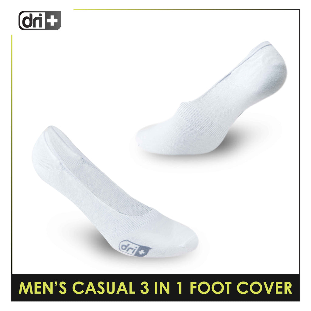 Dri Plus Cotton Lite Thin Casual  No Show Socks With Anti Slip Heel Gel 3 pairs in a pack DMCFG2