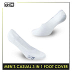 Dri Plus Cotton Lite Thin Casual  No Show Socks With Anti Slip Heel Gel 3 pairs in a pack DMCFG2