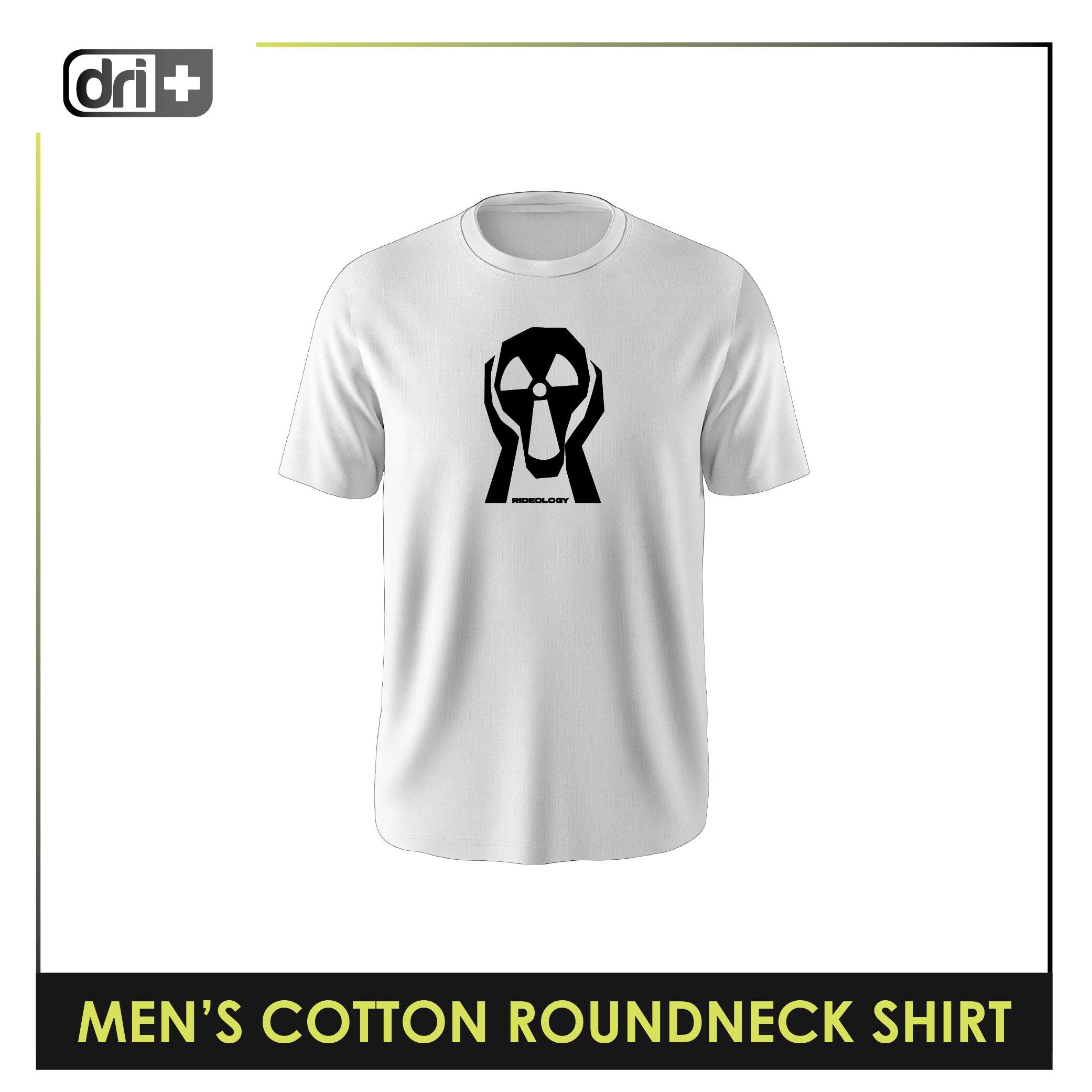 Dri Plus Men’s Anti-Odor Sweat Wicking Cotton Rideology Roundneck Shirt 1 piece DUMSRC613