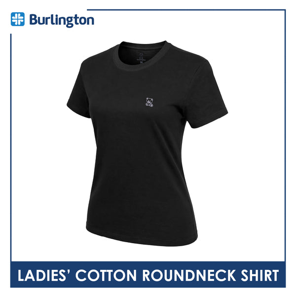 Burlington Ladies' Cotton Embroidered Bearlington Collection Roundneck Shirt 1pc TBLESR1