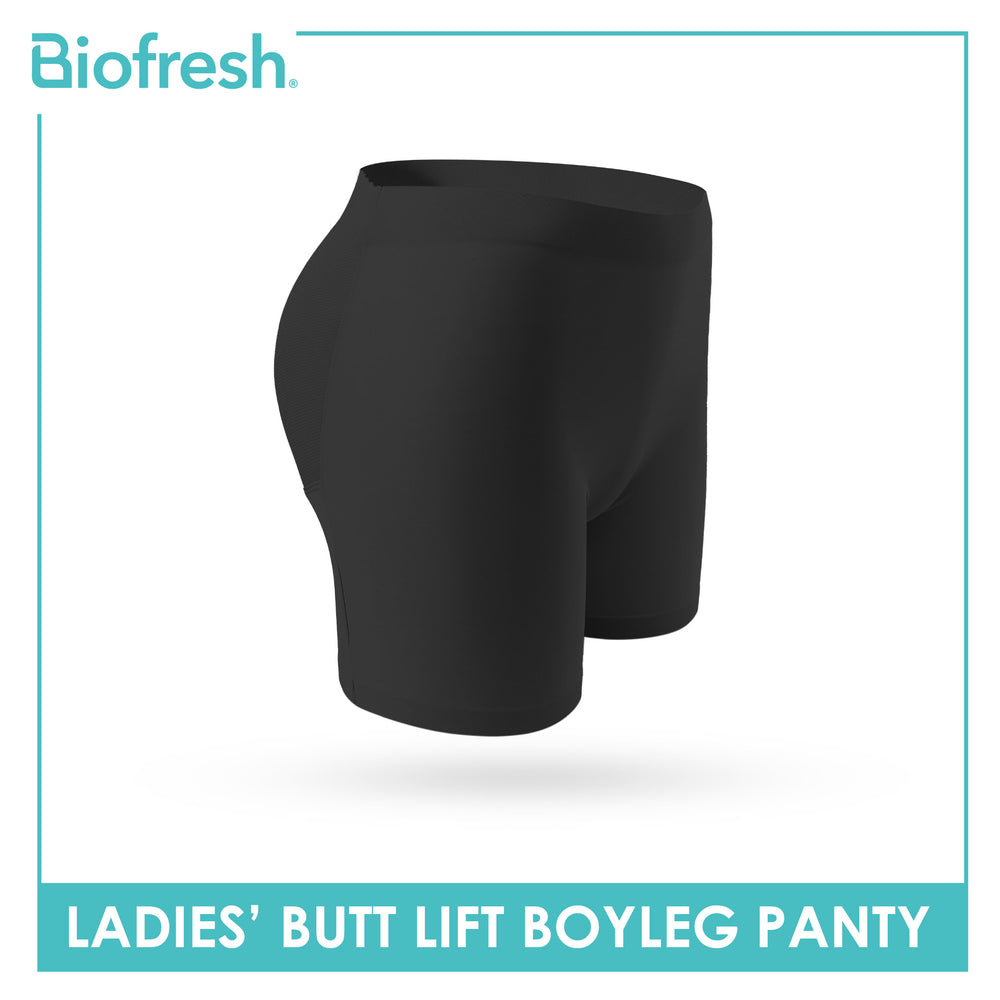 Biofresh Ladies’ Antimicrobial Padded Butt Lift Boyleg Panty 1 piece ULBBL531