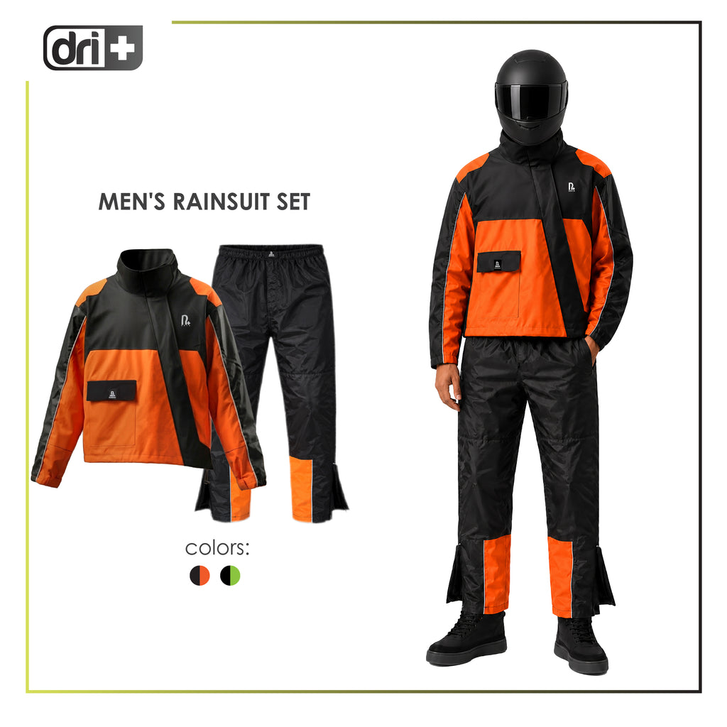 Dri Plus Men’s Water-Resistant Motorcycle Rainsuit Set DMRW621