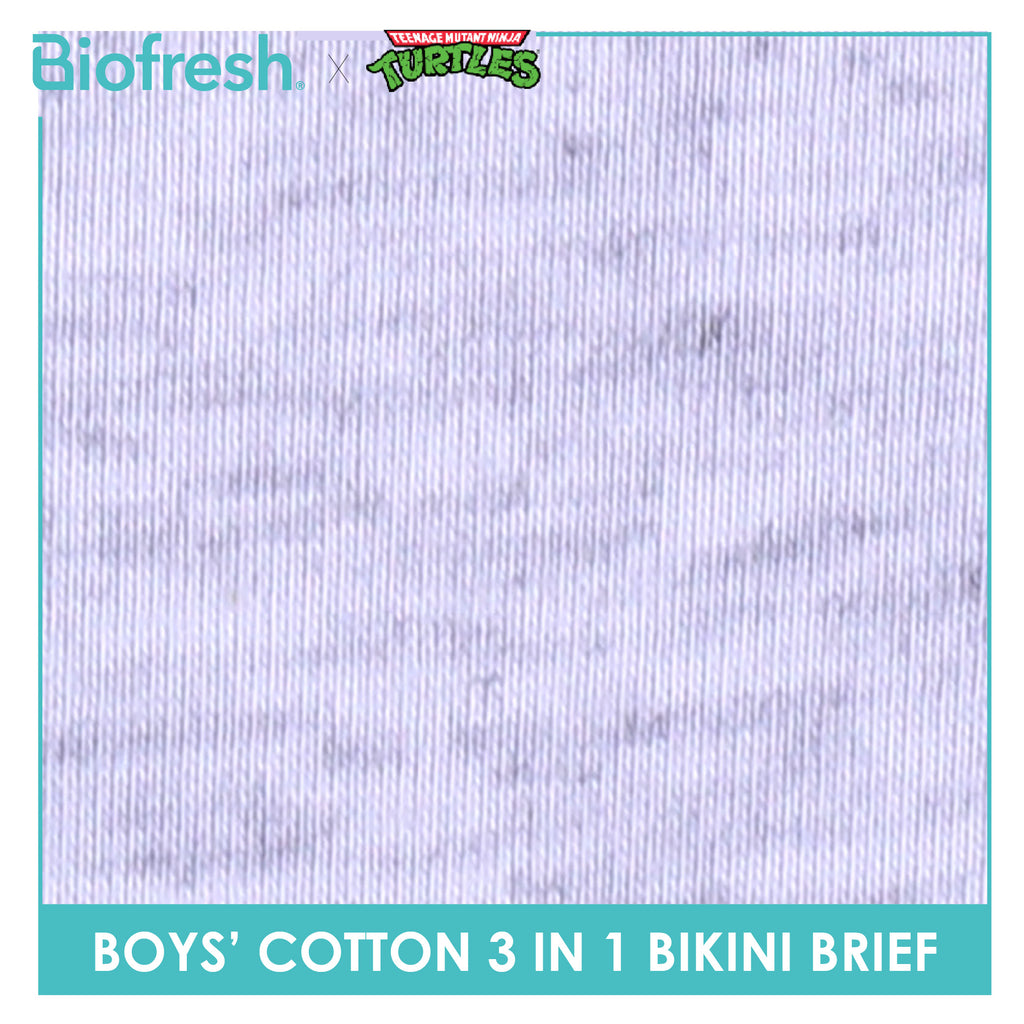 Biofresh | TMNT Boys’ Antimicrobial Cotton Bikini Brief 3 pieces in a pack NTBBKG531