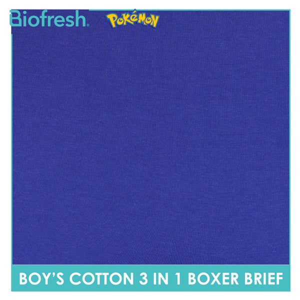 Biofresh | Pokemon Boys’ Antimicrobial Cotton Boxer Brief 3 pieces in a pack PKBBBG533