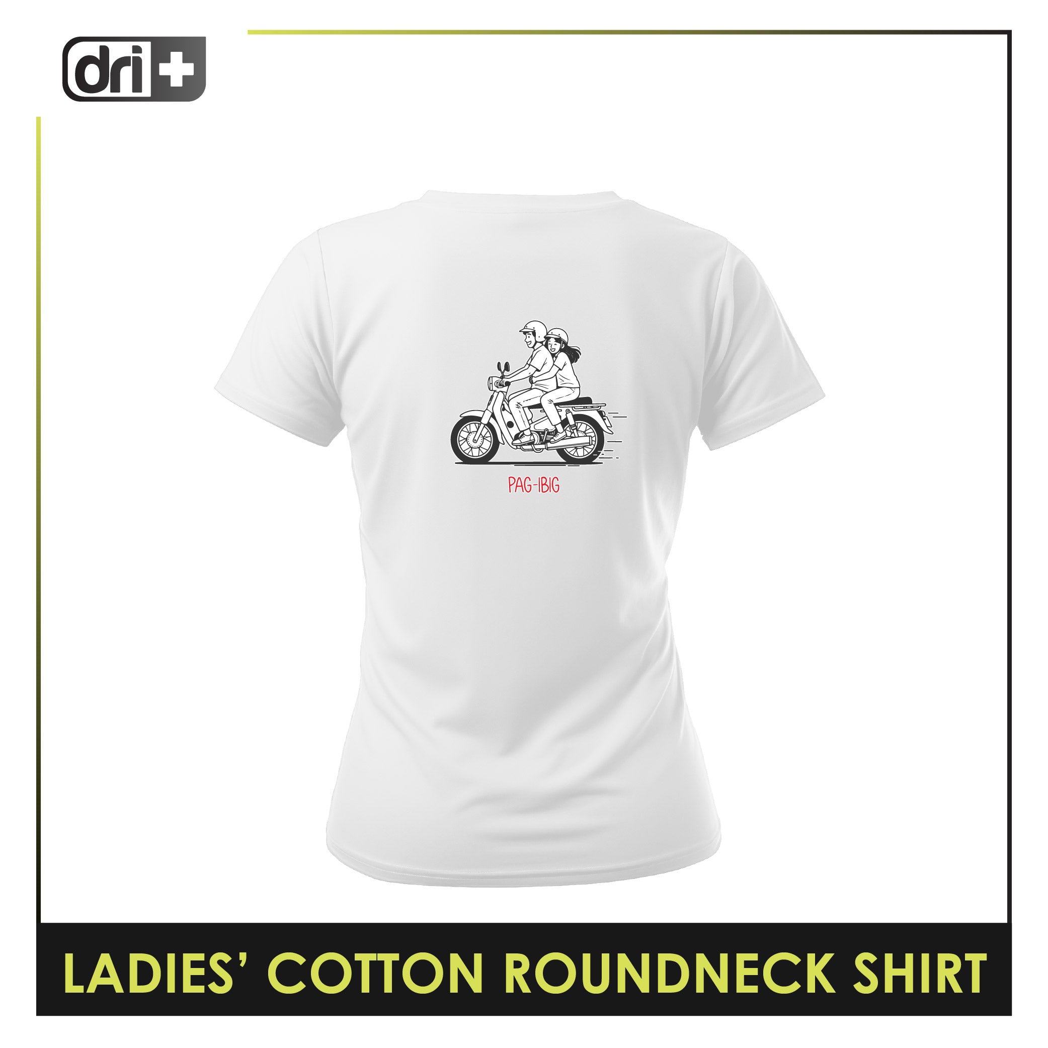 Dri plus Ladies’ Cooltura Anti-Odor Sweat Wicking Cotton Roundneck Shirt Collection 1 pc DULSRC612