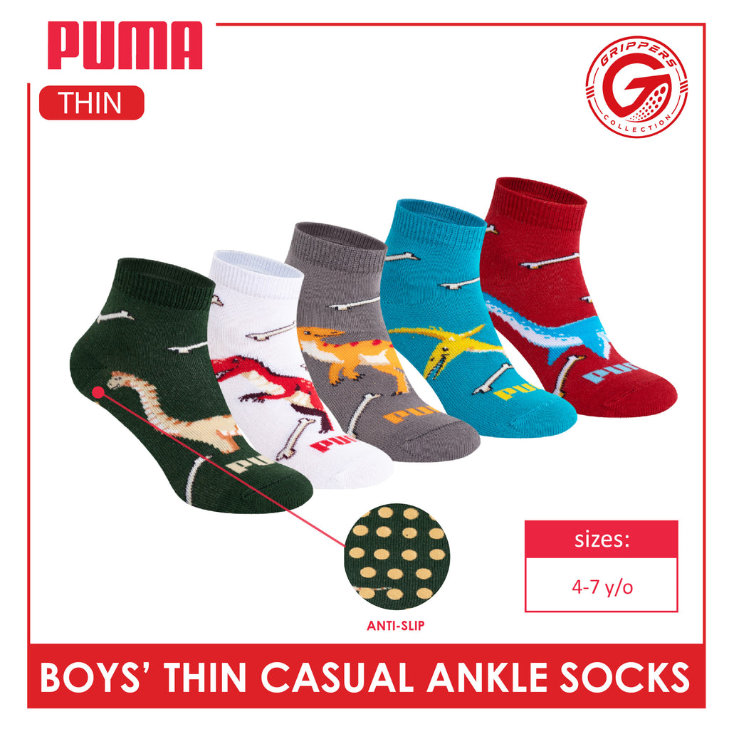 Puma Boys' Gripper Anti Slip Thin Casual Ankle Socks 1 pair PBCR632