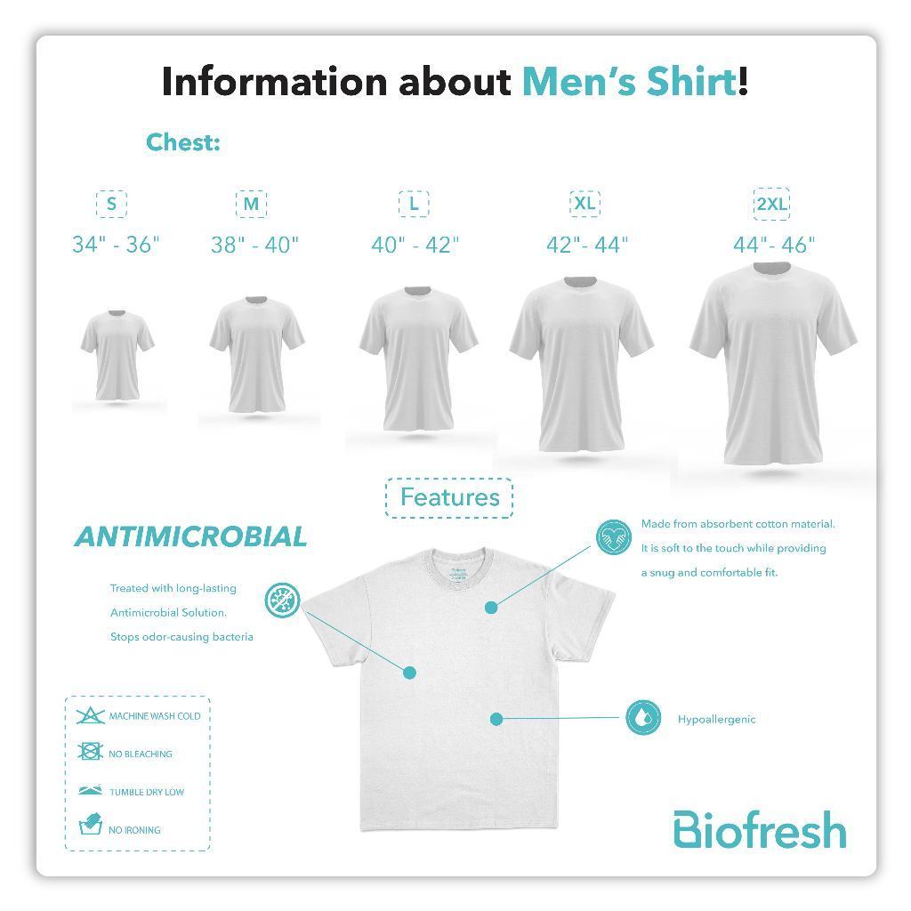 Biofresh Men's Antimicrobial Aircloud Viscose Cotton Roundneck Shirt 1 piece UMSPR531