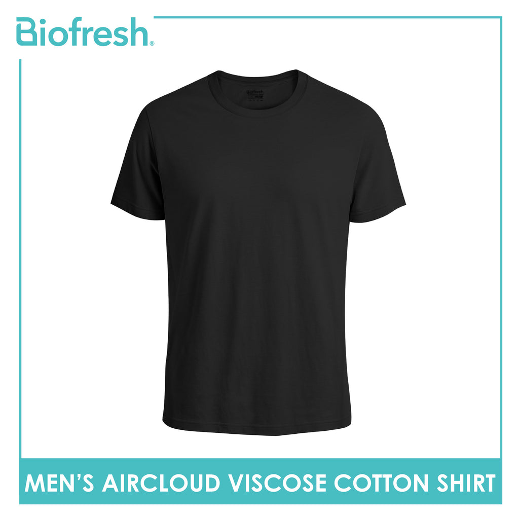Biofresh Men's Antimicrobial Aircloud Viscose Cotton Roundneck Shirt 1 piece UMSPR531