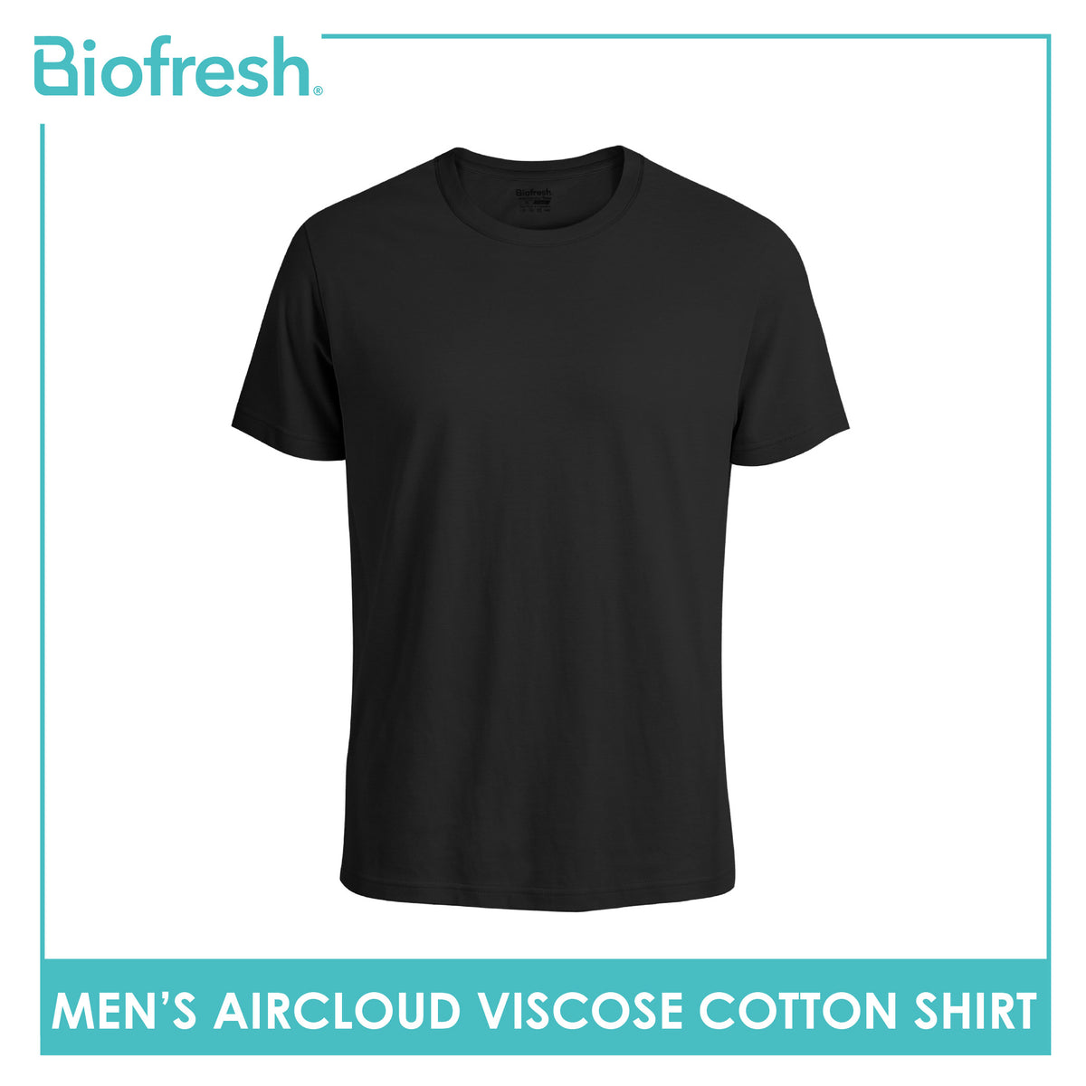 Biofresh Men's Antimicrobial Aircloud Viscose Cotton Roundneck Shirt 1 piece UMSPR531