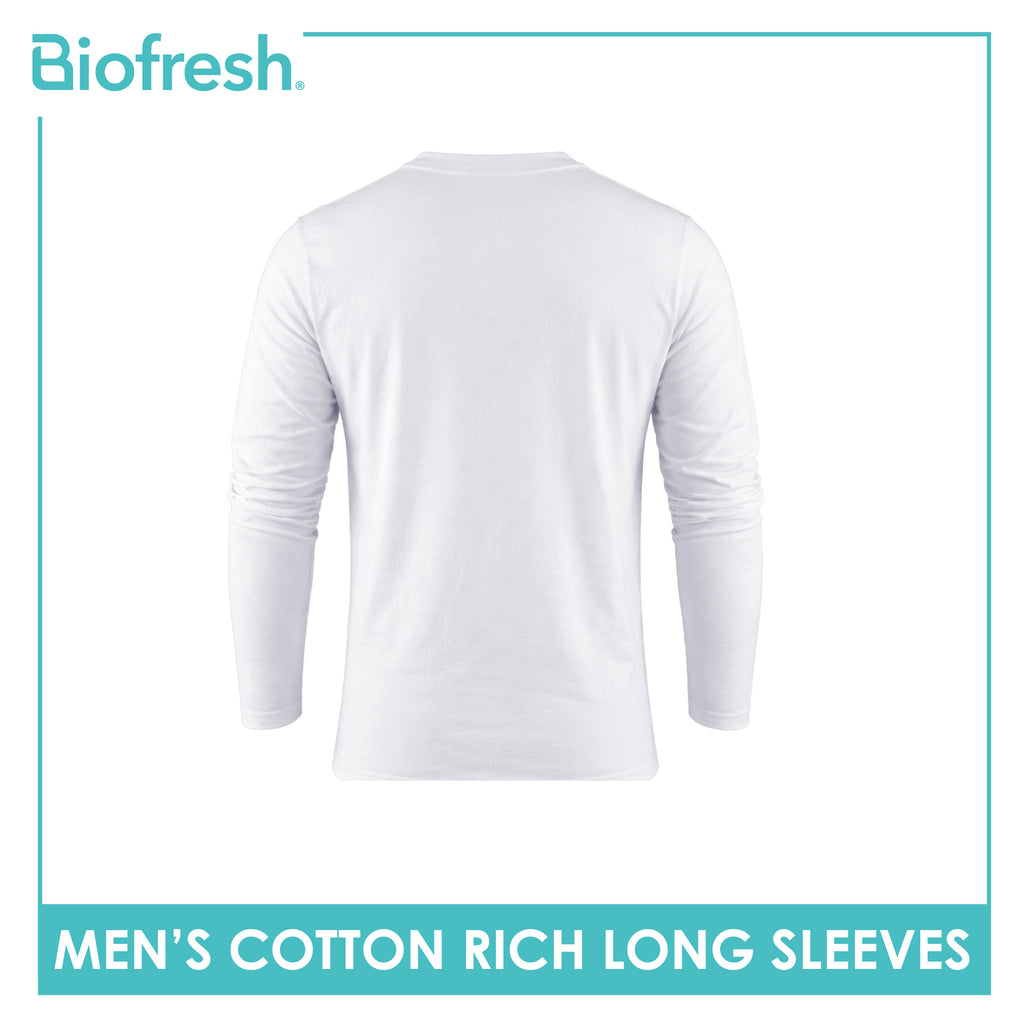 Biofresh Men's Antimicrobial Cotton Rich Long Sleeves 1 piece UMSRL621