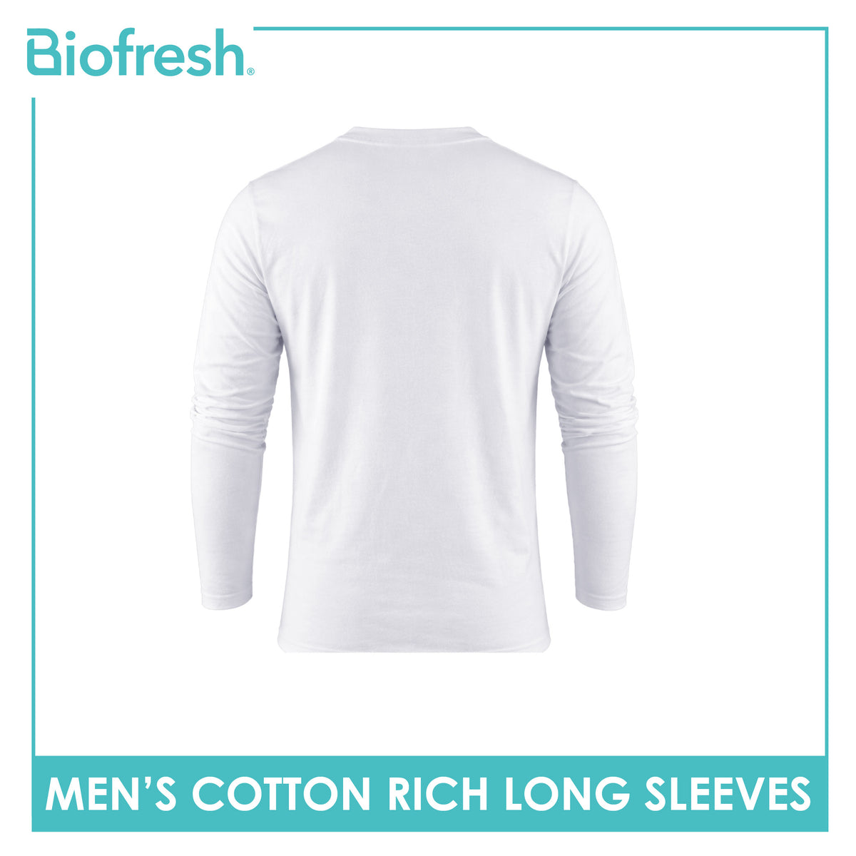 Biofresh Men's Antimicrobial Cotton Rich Long Sleeves 1 piece UMSRL621