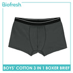 Biofresh Boys' Antimicrobial Cotton Boxer Brief 3 pieces in a pack UCBBG14