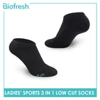 Biofresh Ladies' Antimicrobial Cotton Low Cut Thick Sport Socks 3 pairs in a pack RLSKG26
