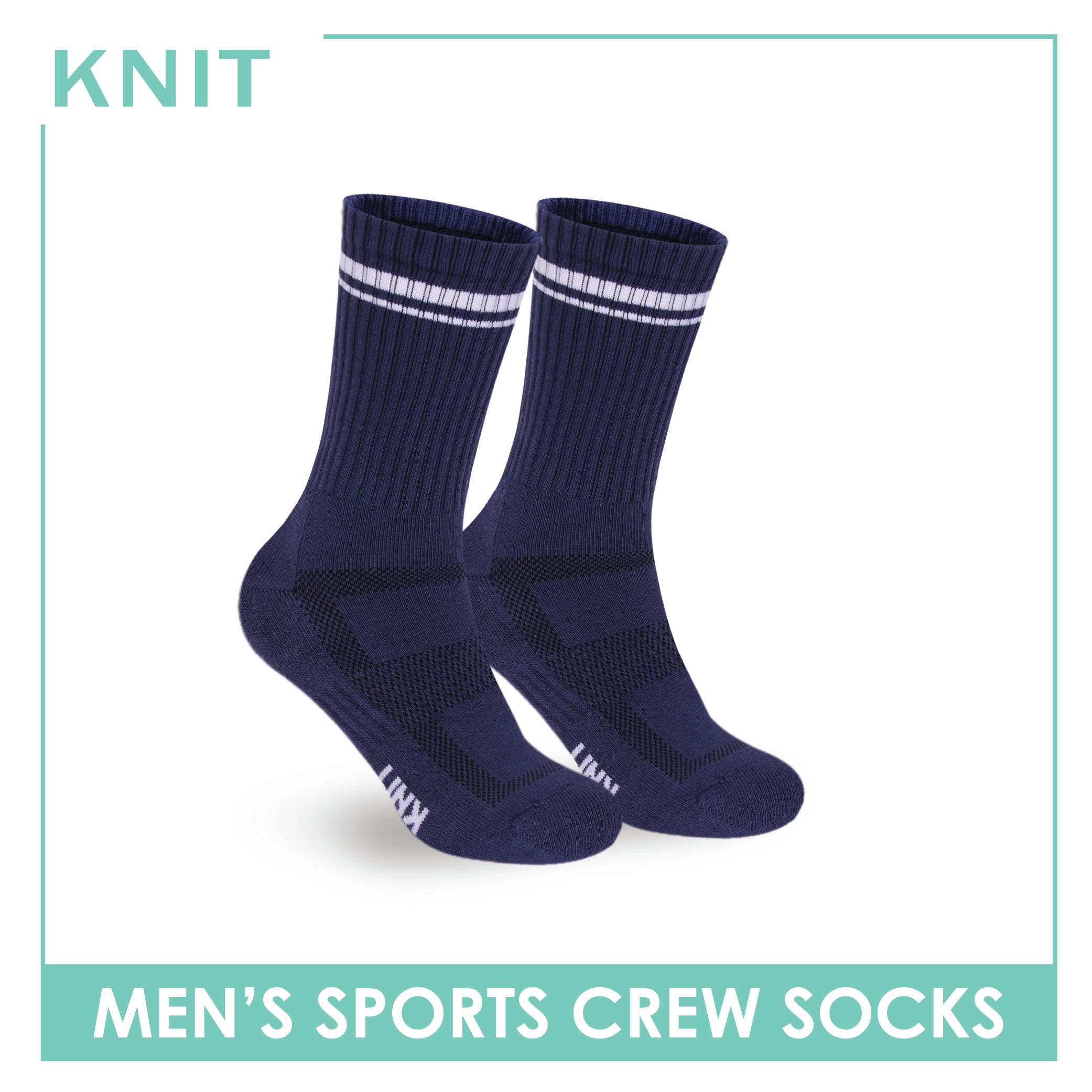 Knit Men's Cotton Thick Sports Crew Socks 1 pair KMSK2