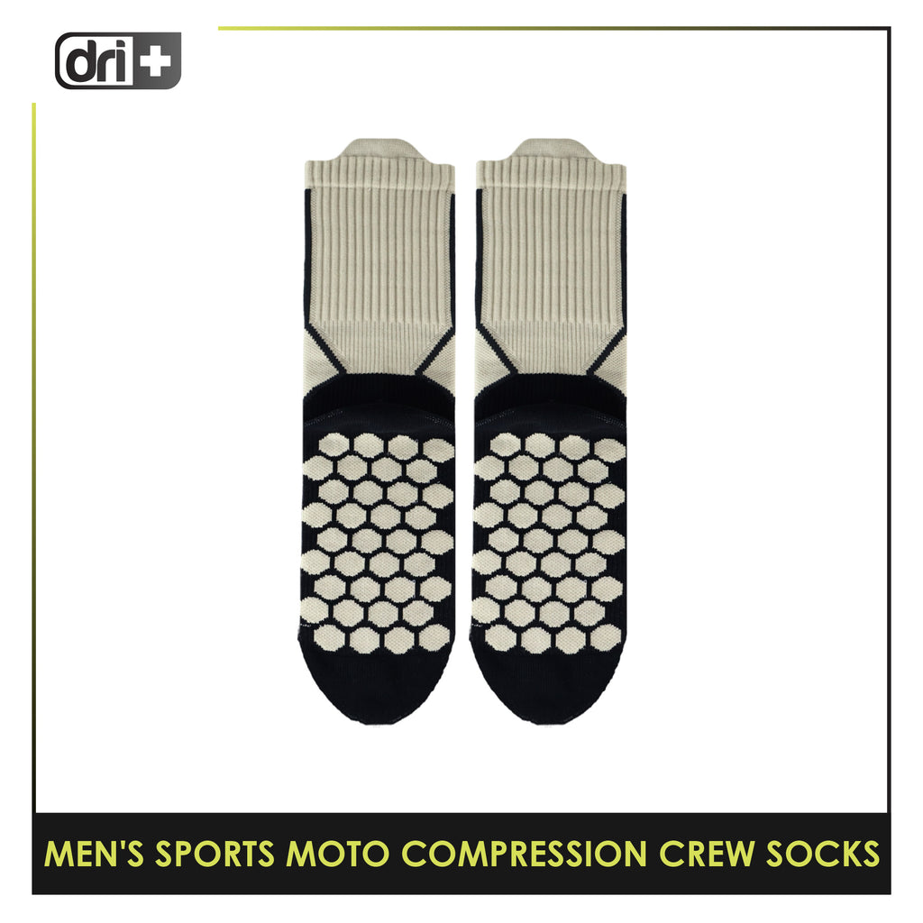 Dri plus Men’s Sports Moto Compression Crew Socks 1 pair DMS632