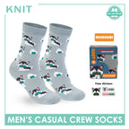 Knit | Pawsome Bites Men's Dog Design Cotton Thin Casual Crew Socks 1 pair KMCP611