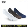 Dri Plus Cotton Lite Thin Casual  No Show Socks With Anti Slip Heel Gel 3 pairs in a pack DMCFG2