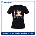 Burlington Ladies' Cotton Bearlington Women’s Month Roundneck Shirt 1pc TBLDSRWM1