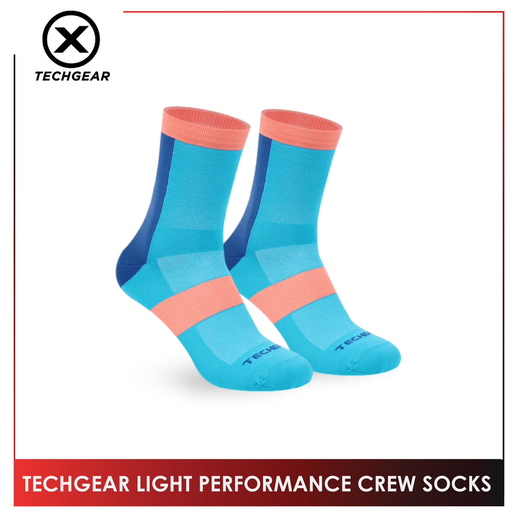 Burlington Men’s Casual Techgear Light Performance (Cycling & Golf) Crew Socks 1 pair TGML631