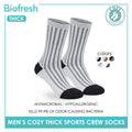 Biofresh Men’s Antimicrobial Cozy Warm Sleeping Thick Sports Crew Socks 1 pair RMSC631